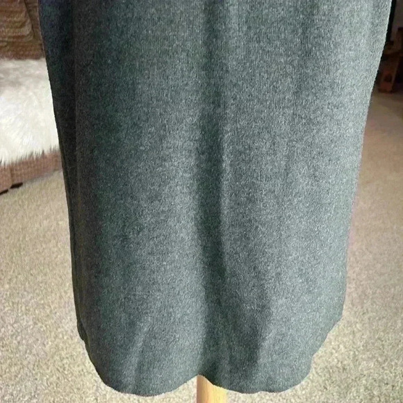 ZARA TRAFALUC Gray High Neck Short Sleeve A Line Midi Dress Size Small - NWOT - Picture 4 of 6